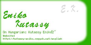 eniko kutassy business card